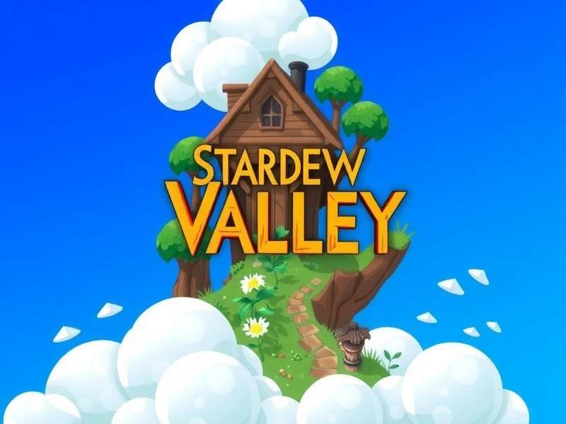 A thriving Stardew Valley farm with crops, animals, and buildings