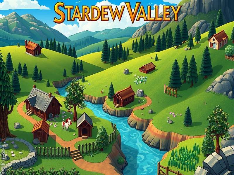 Collage showing Stardew Valley mods including expanded farm, new characters, and Indian-themed crops