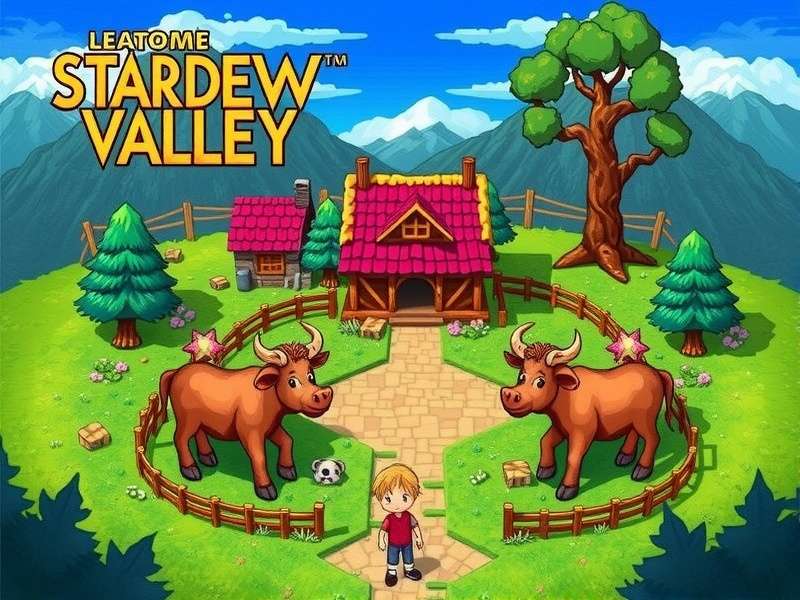 A vibrant Stardew Valley farm enhanced with mods, showing custom buildings and crops