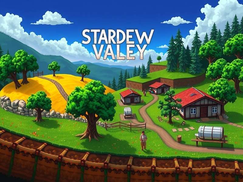 Screenshot of Stardew Valley Expanded mod showcasing new farmable areas and characters
