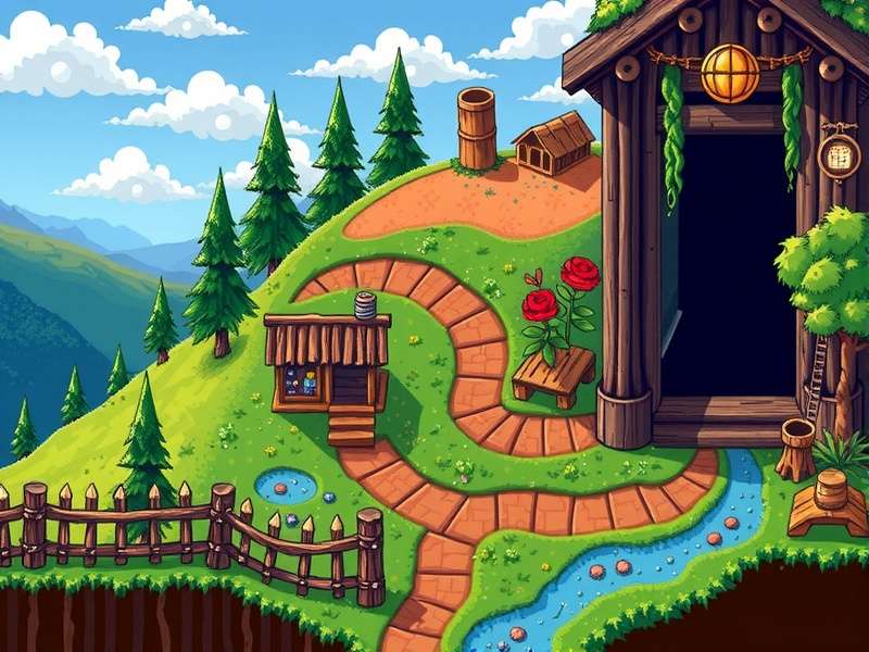 A fully upgraded Silo in a Stardew Valley farm setting