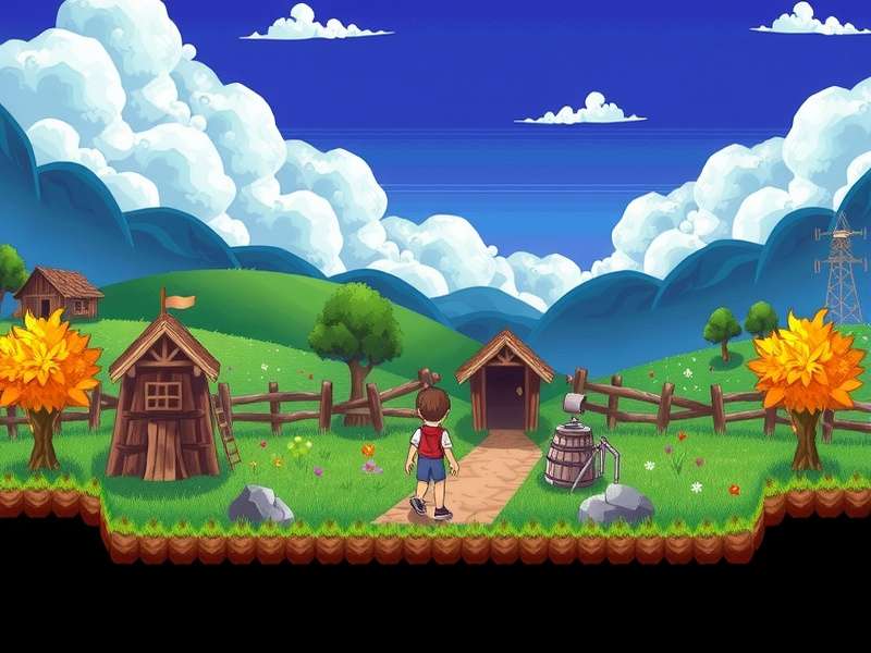 Sam playing guitar on the beach during a heart event in Stardew Valley