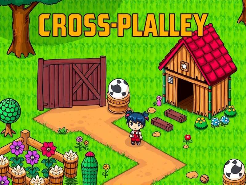 A laptop and a smartphone showing a farming game side by side, symbolising cross-platform play