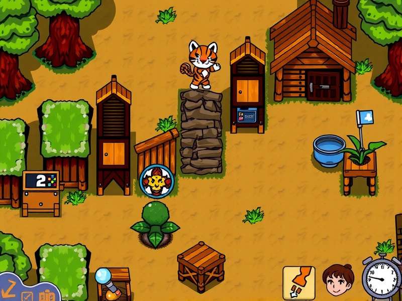 A detailed illustration of a Tiger Trout fish from Stardew Valley swimming in a river