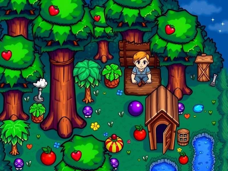 Sebastian in his room with computer and frog