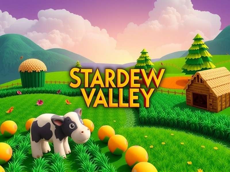 Stardew Valley gameplay on PC showcasing farm, crops, and character