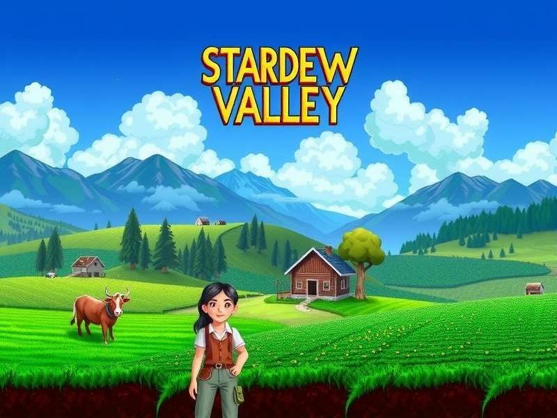Stardew Valley characters in the town square