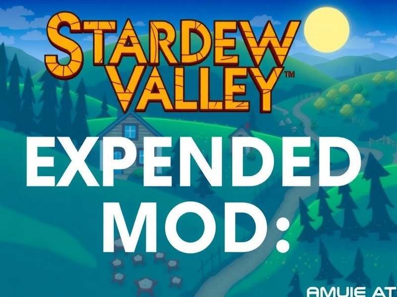 Stardew Valley Expanded Mod screenshot showing new areas and characters