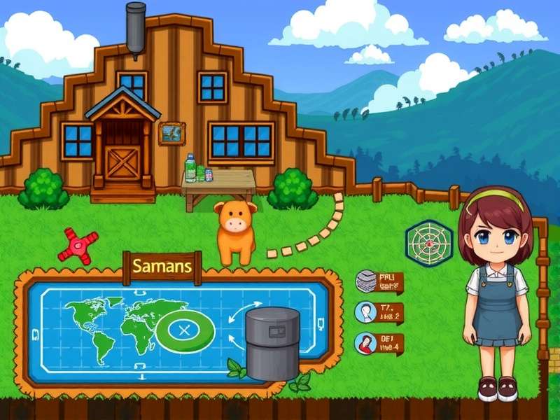 Stardew Valley cross-platform multiplayer session showing farmers from PC, Nintendo Switch, and mobile working together on a farm