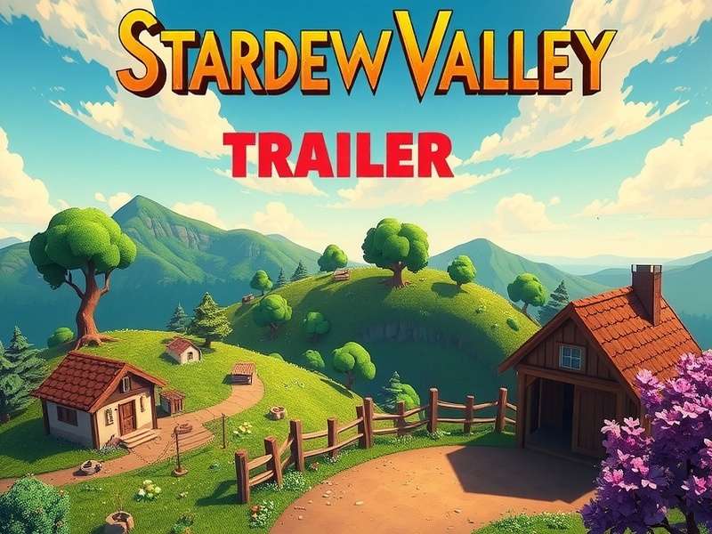 Stardew Valley Trailer gameplay scene with player farming and animals