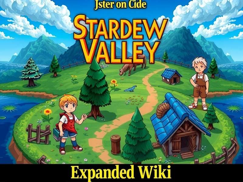Stardew Valley Expanded panoramic view of Pelican Town with new areas and characters