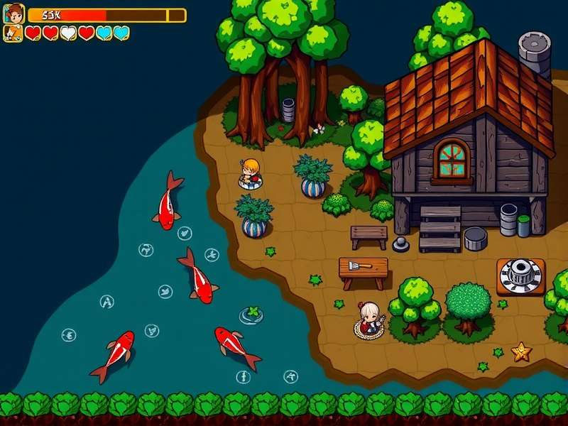 Midnight Carp swimming in the secret forest pond at night in Stardew Valley