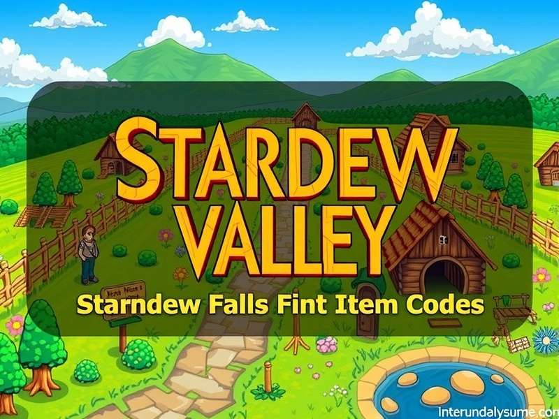 Stardew Valley Item Codes complete guide overview with farm background
