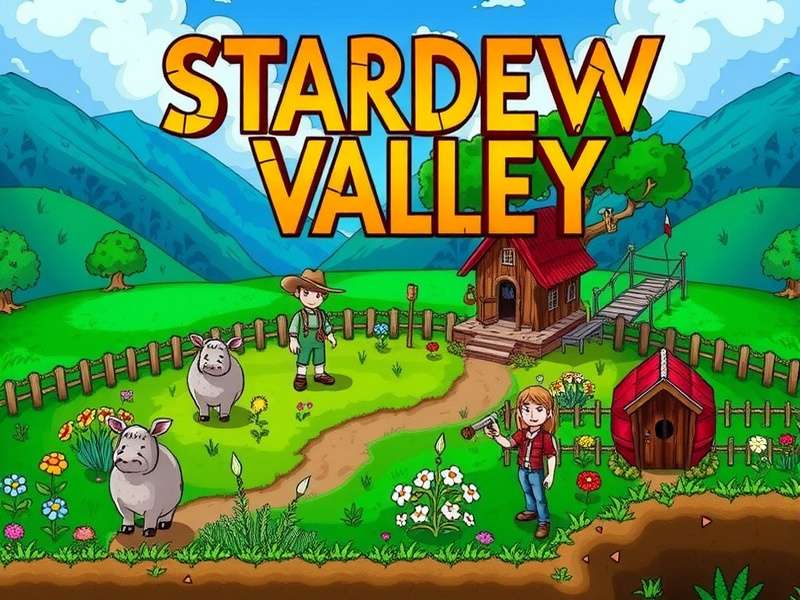 Stardew Valley SMAPI installation guide featuring a farm scene with modding tools and Indian flag colors